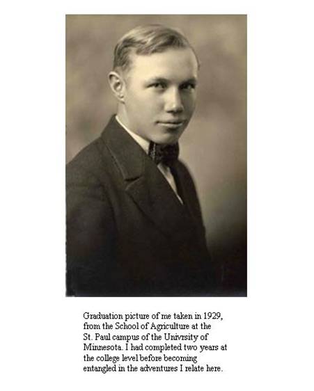 Photo of Carl Franson at the age he was when he and some pals spent a year on a home-made Mississippi River shantyboat or "Floating House."